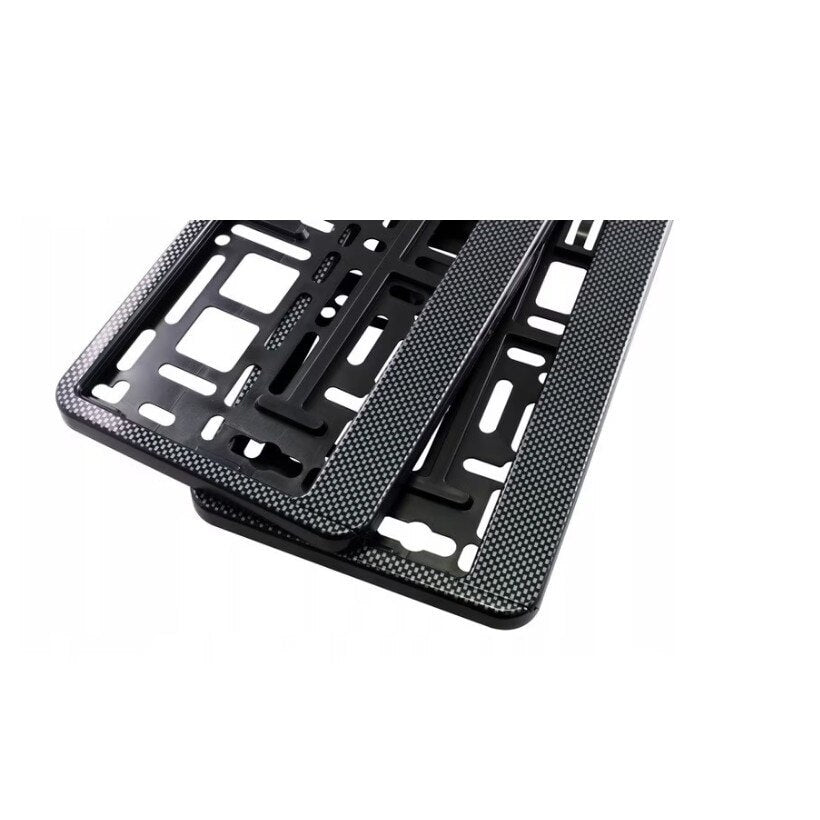 Set 2 bucăți suport număr înmatriculare auto HP culoare ramă carbon 8x șurub