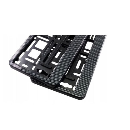 Set 2 bucăți suport număr înmatriculare auto HP culoare ramă carbon 8x șurub