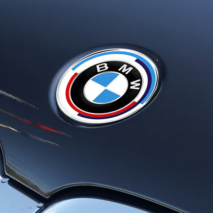 2 buc 82 mm editie a 50-a aniversare capota capota fata emblema rotund pentru insigna pentru BMW 1 3 5 M3 M4 Z4. (vine cu 4gromnet)