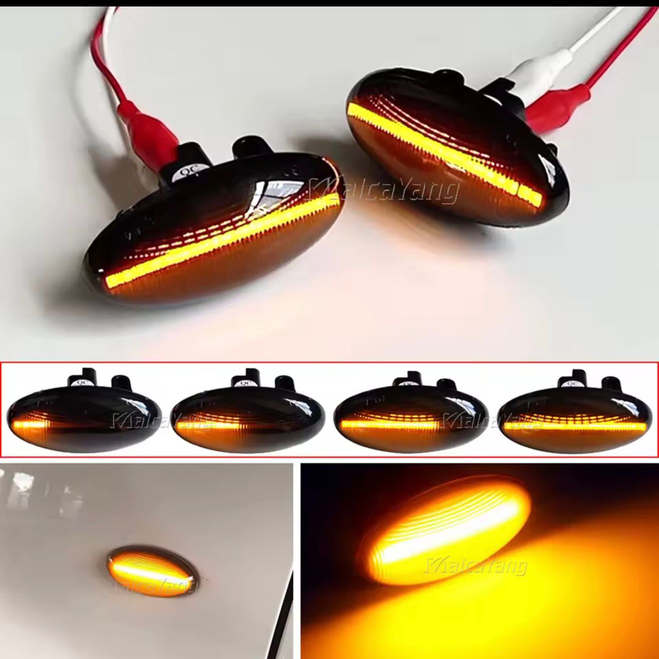 Set 2 Semnalizari Dinamice Secventiale aripa LED compatibil cu Peugeot 307, 206, 407, 107, 607, Citroen C1, C2, C3