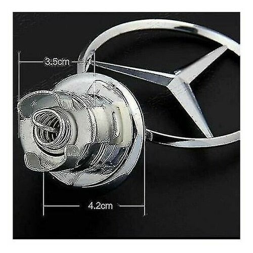 Emblema logo Mercedes-Benz pentru capota, 44mm, argintiu