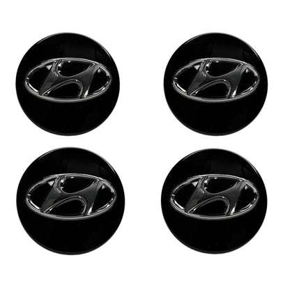 Set 4 capace jante Hyundai, culoare negru, 60mm