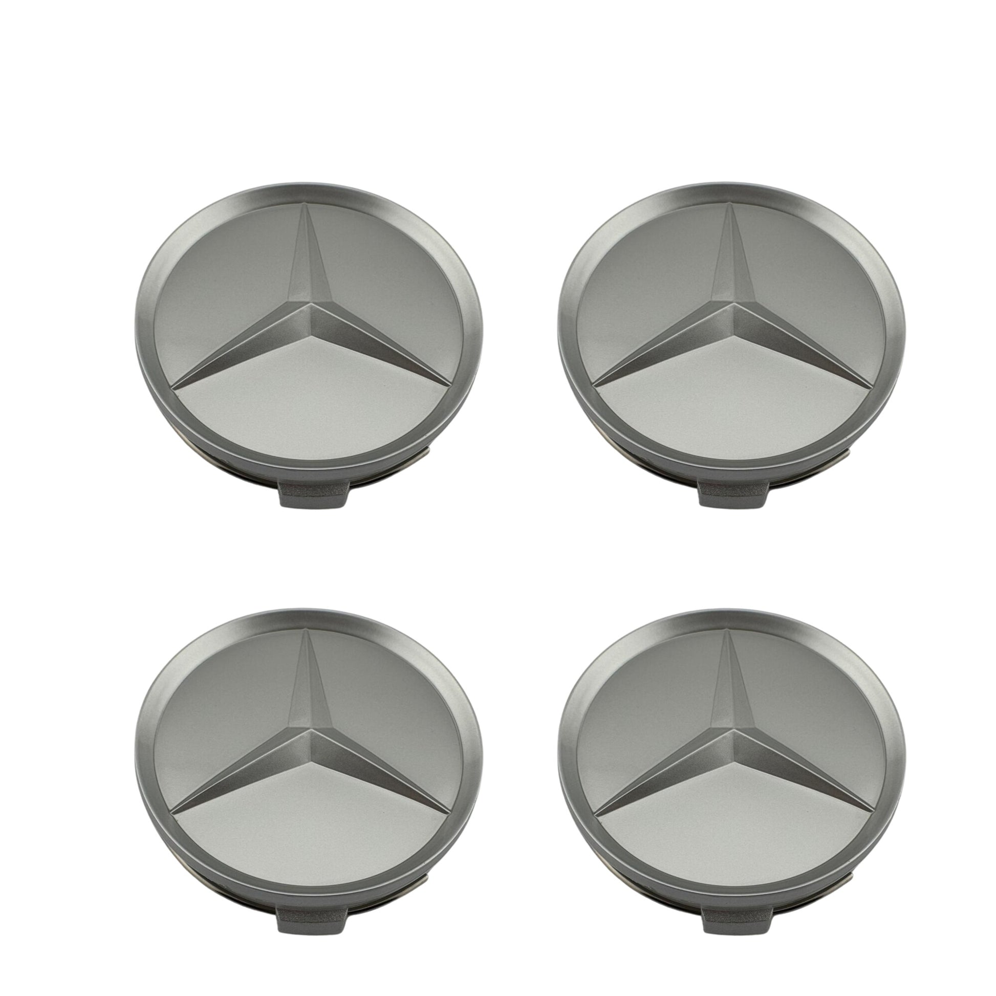 Set 4 Capace Jante Mercedes tip AMG, argintiu, Diametru 75mm