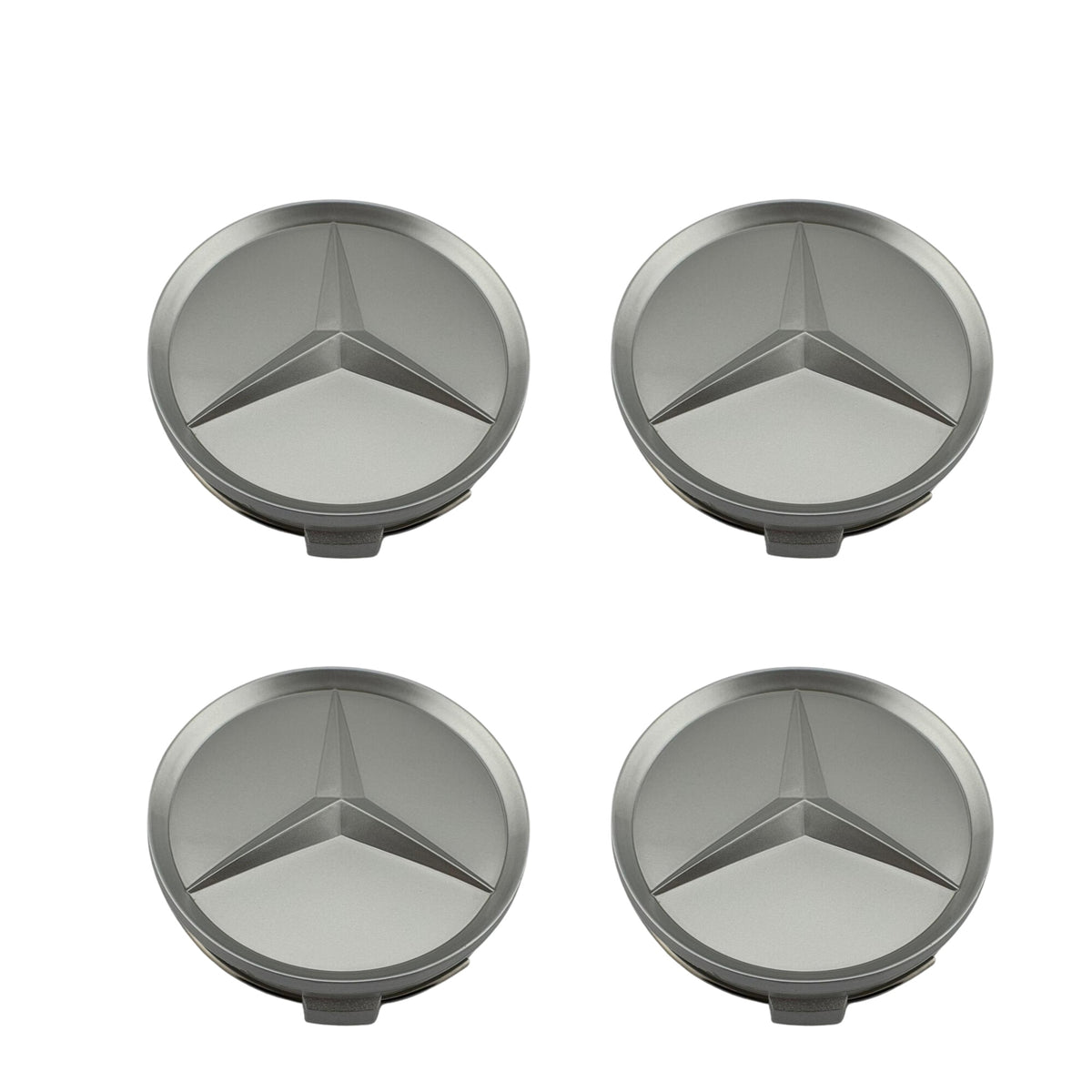 Set 4 Capace Jante Mercedes tip AMG, argintiu, Diametru 75mm