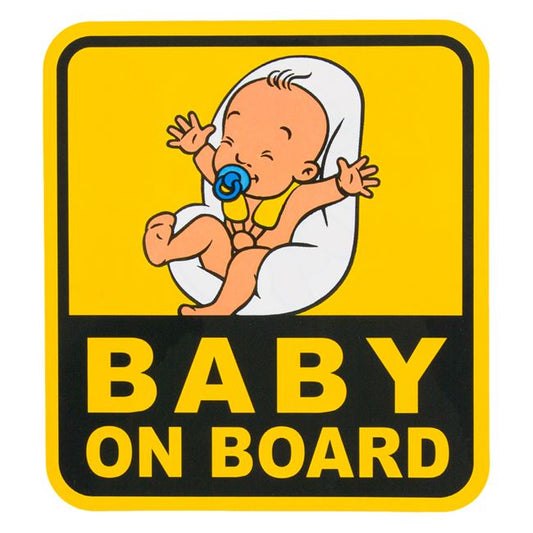 Autocolant Auto, decorativ, bebeluș la bord, sticker, multicolor, 18x20 cm