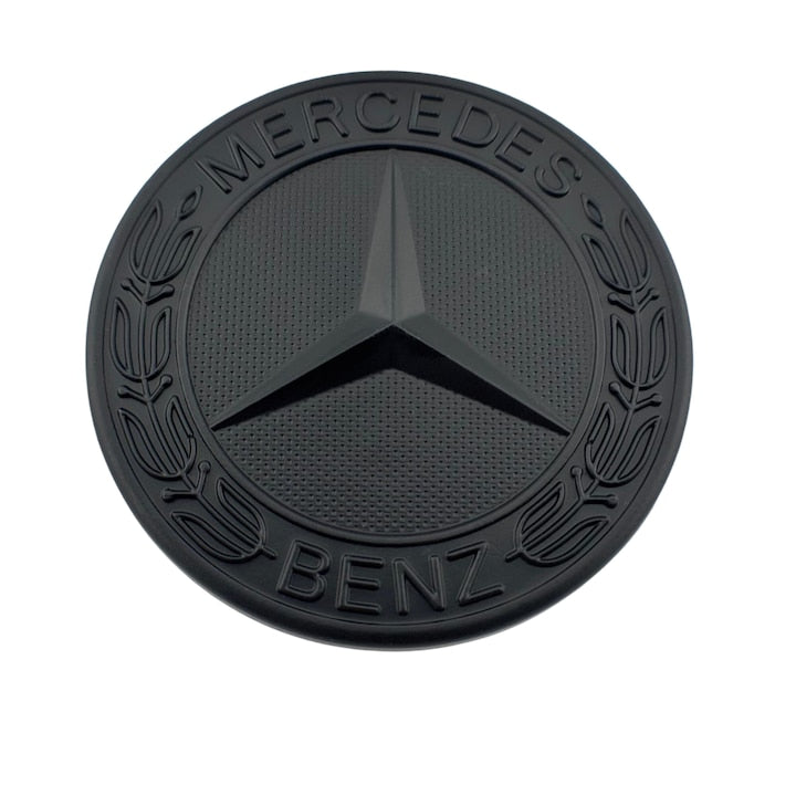 Emblema pentru capota Mercedes tip banut - 57mm, Negru Mat