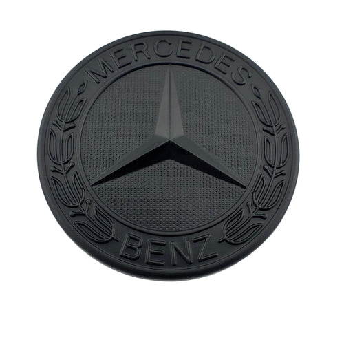 Emblema pentru capota Mercedes tip banut - 57mm, Negru Mat