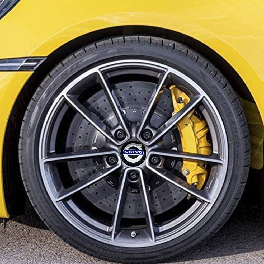 Set 4 Capace Centrului Roti 64mm pentru Volvo V40 V60 V90 S60 S40 V70 XC70 XC60 XC90, Rezistent la Apa si Praf, Anti-Rugina, Cod 4B0601170