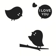 Sticker Birds, pentru intrerupator sau priza, 10x10 cm, culoare Negru