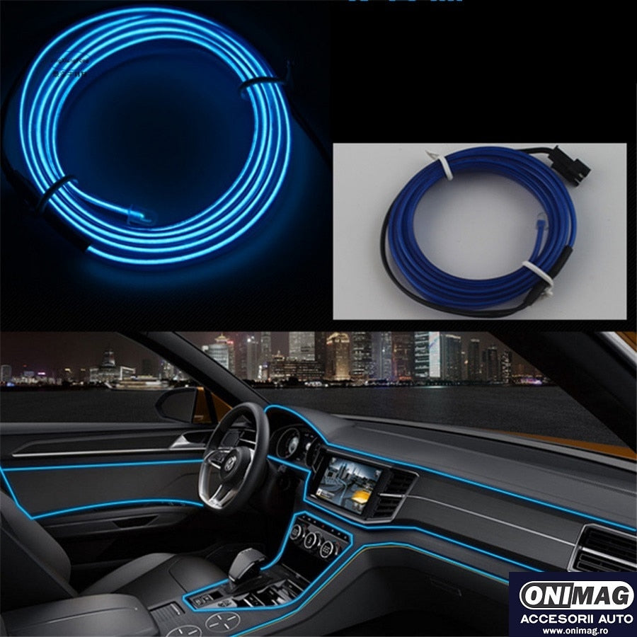 Neon Lumina Ambientala Auto 2M Albastru 2019