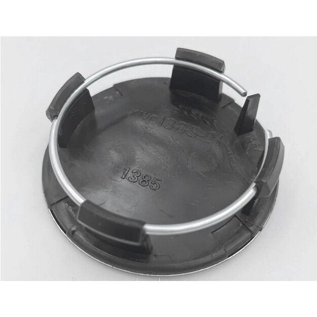 Set 4 capace Tesla, 57mm, ARGINTIU/GRI, pentru jante aliaj cu inel de fixare