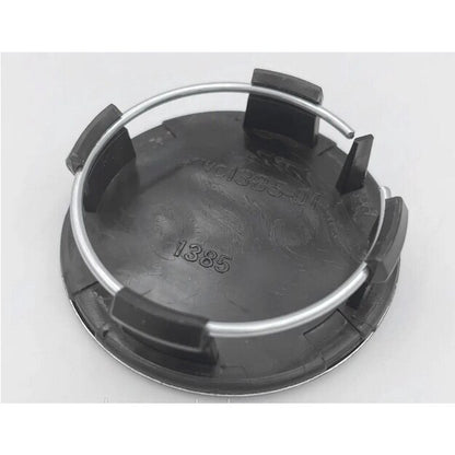 Set 4 capace Tesla, 57mm, ARGINTIU/GRI, pentru jante aliaj cu inel de fixare