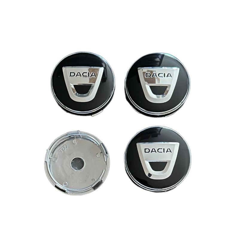 Set 4 capace roti 60mm Dacia negre compatibil/inlocuitor janta aliaj