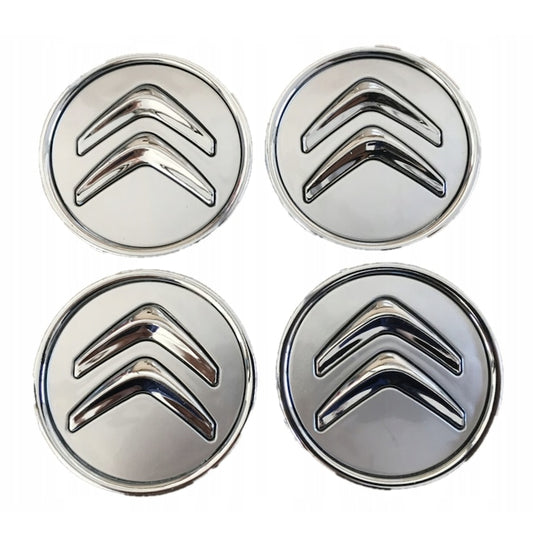 Set 4 capacele roti 59mm Citroen, pentru jante aliaj, argint