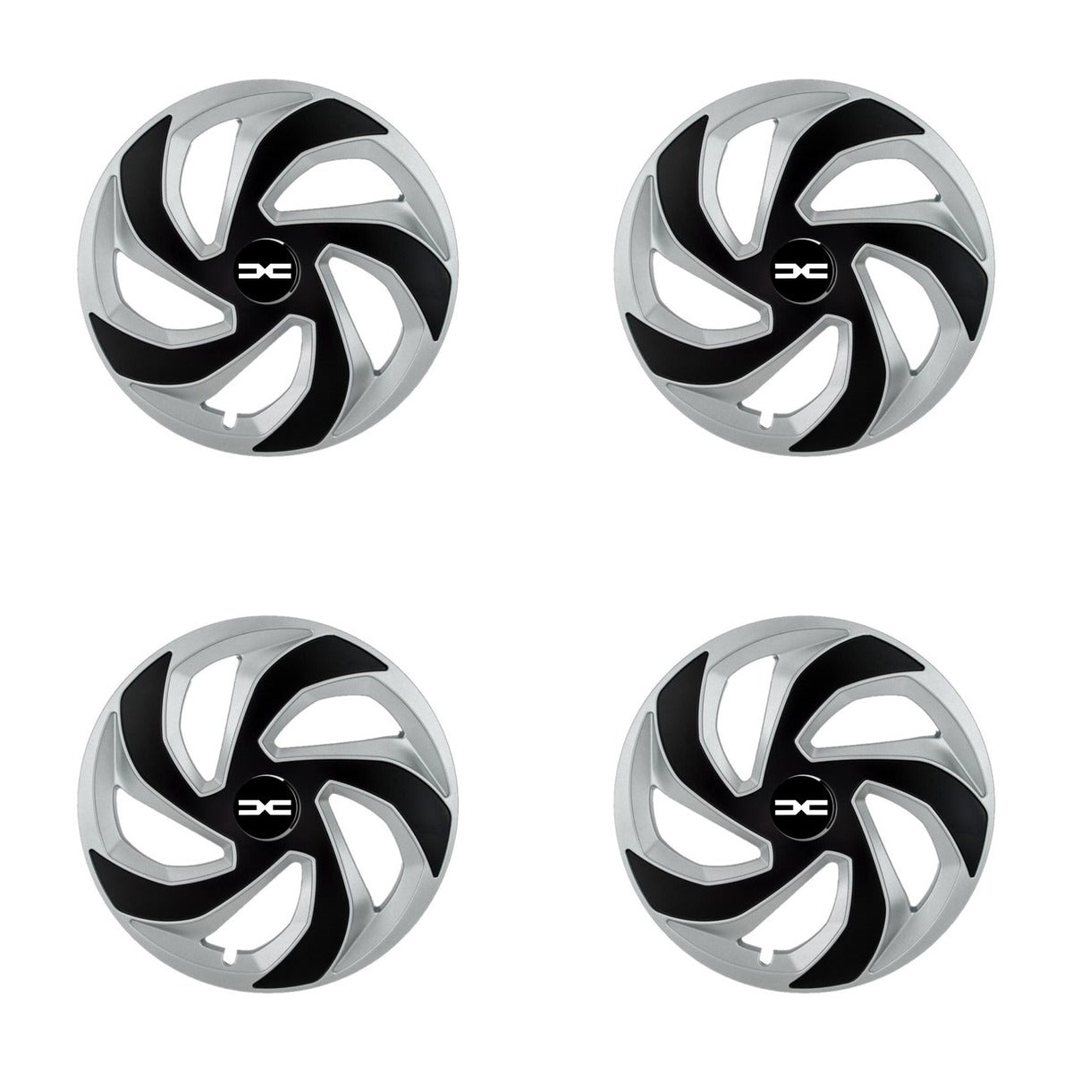 Set 4 capace roti Rex Gri-Negru R14 Compatibil Cu Dacia Nou
