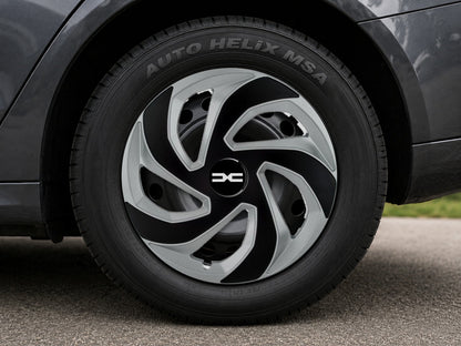 Set 4 capace roti Rex Gri-Negru R14 Compatibil Cu Dacia Nou