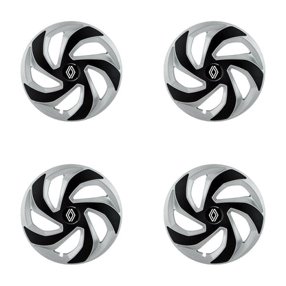 Set 4 capace roti Rex Gri-Negru R15 Compatibil Cu Renault Nou