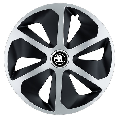 Set 4 capace roti Roco Gri-Negru R17 pentru gama auto Skoda Nou