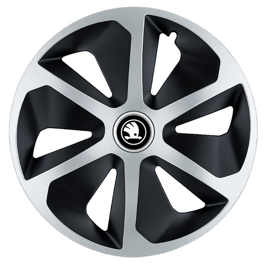 Set 4 capace roti Roco Gri-Negru R14 Compatibil Cu Skoda Nou
