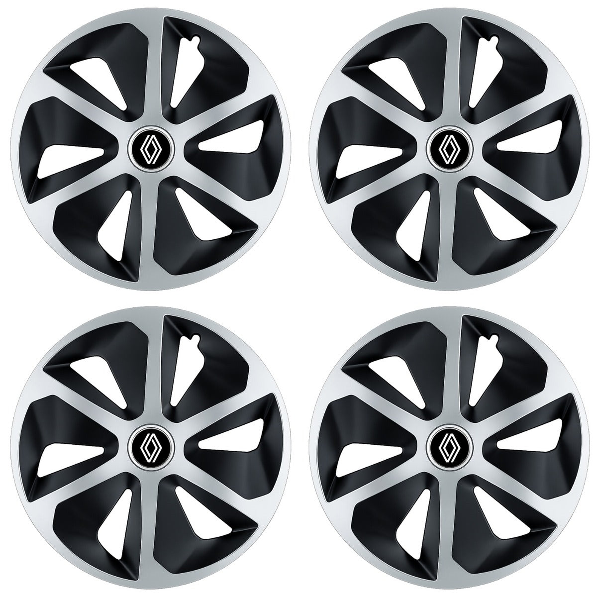 Set 4 capace roti Roco Gri-Negru R14 Compatibil Cu Renault Nou