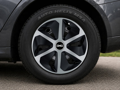 Set 4 capace roti Roco Gri-Negru R15 Compatibil Cu Dacia Nou