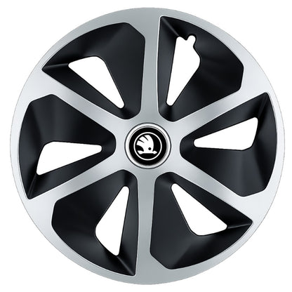 Set 4 capace roti Roco Gri-Negru R16 Compatibil Cu Skoda Nou