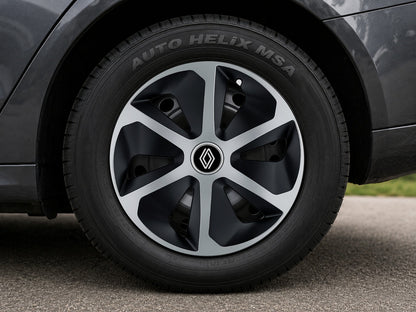 Set 4 capace roti Roco Gri-Negru R16 Compatibil Cu Renault Nou
