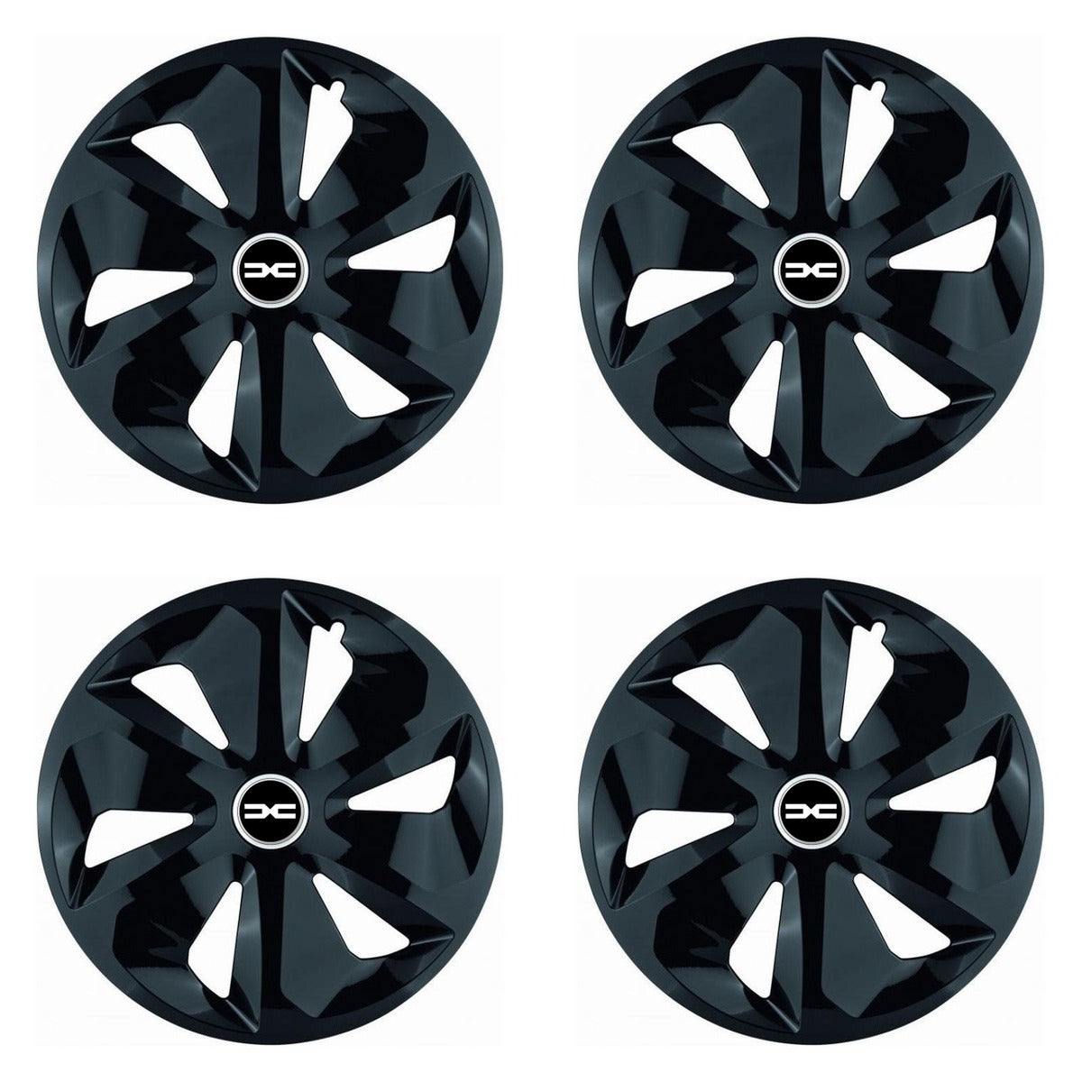 Set 4 Capace Roti Roco Negru R14, pentru Dacia Nou, model roco negru