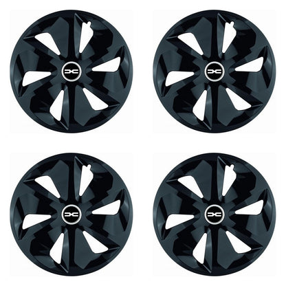 Set 4 Capace Roti Roco Negru R14, pentru Dacia Nou, model roco negru