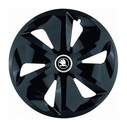 Set 4 Capace Roti Roco Negru R14, pentru Skoda Nou, model roco negru