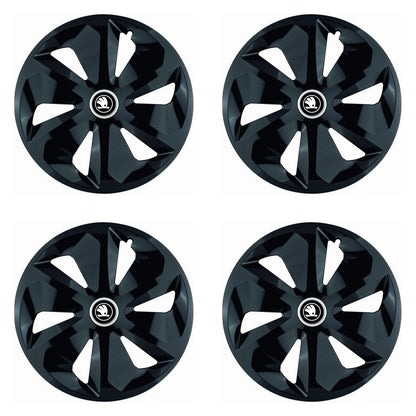 Set 4 Capace Roti Roco Negru R14, pentru Skoda Nou, model roco negru