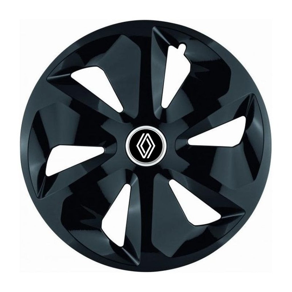 Set 4 Capace Roti Roco Negru R15, pentru Renault Nou, model roco negru