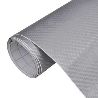 Rola Folie carbon auto 3D, 1.27 x 30 M , Argintiu
