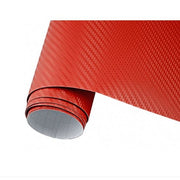 Rola Folie Carbon Auto 3D, dimensiune 1x1,27m, culoare rosu