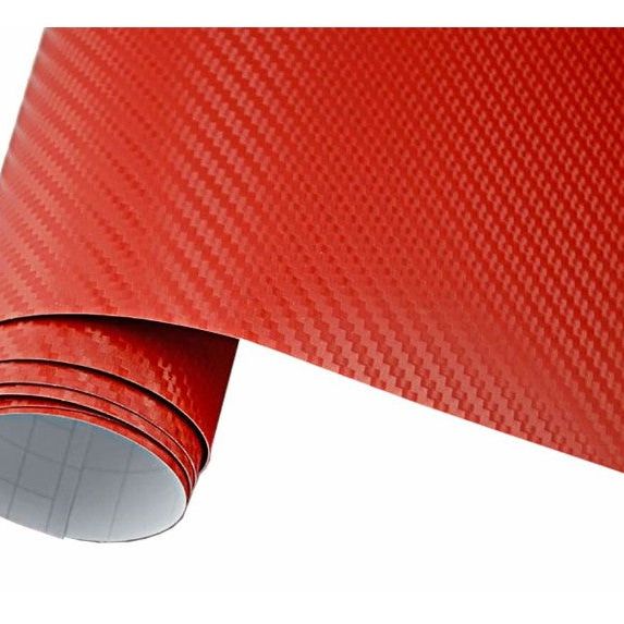Rola Folie Carbon Auto 3D, dimensiune 1x1,27m, Rosu