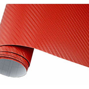 Rola Folie Carbon Auto 3D, dimensiune 1x1,27m, Rosu