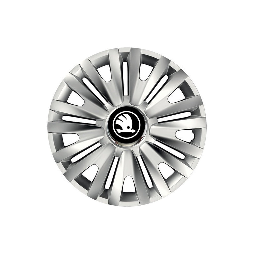 Set 4 capace roti Cu Inel Cromat Royal R16 Compatibil Cu Skoda Nou
