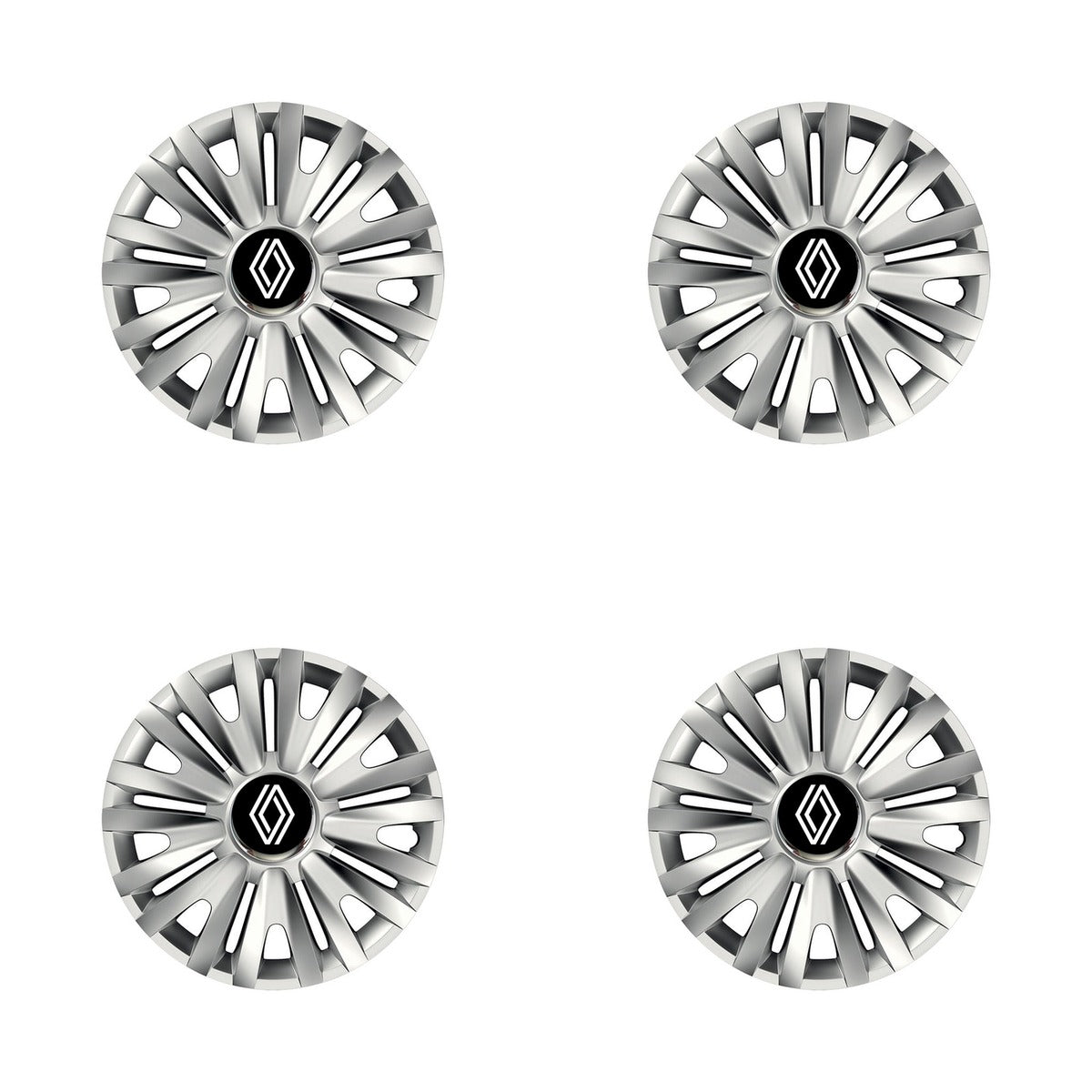 Set 4 capace roti Cu Inel Cromat Royal R16 Compatibil Cu Renault Nou