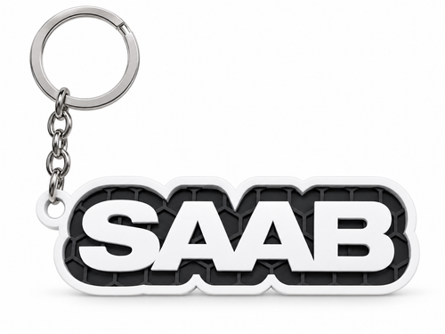 Breloc auto Saab cu lanț și inel