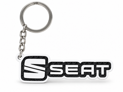 Breloc auto Seat inscripție cu lanț și inel