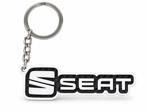 Breloc auto Seat inscripție cu lanț și inel