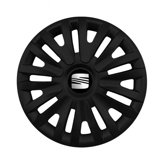 Set 4 capace roti 15 inchi (R15) compatibile SEAT, Model - 313 Black