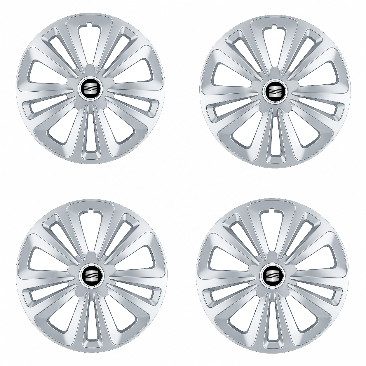 Set 4 Capace Roti Terra Gri R15 pentru Seat