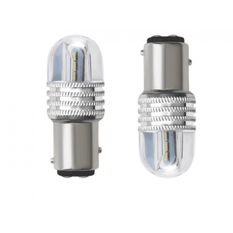 Set 2 becuri auto  1157/P21/5W- 6smd,flash