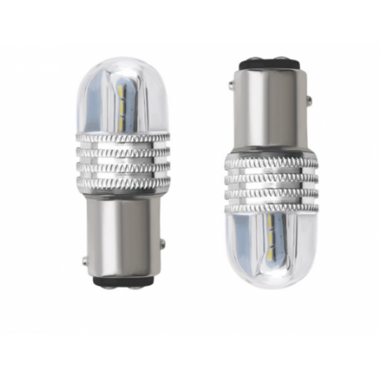 Set 2 becuri auto  1157/P21/5W- 6smd,flash