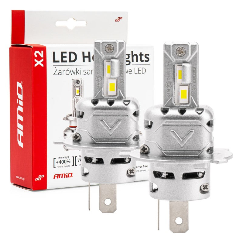 SET 2 BECURI AUTO, Canbus H4, X2, cu Led