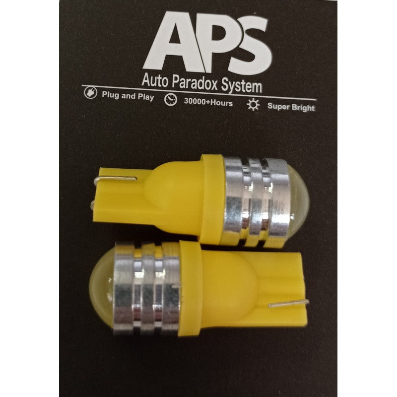 Set 2 becuri auto  T10/W5W- cu lupa 12V Amber