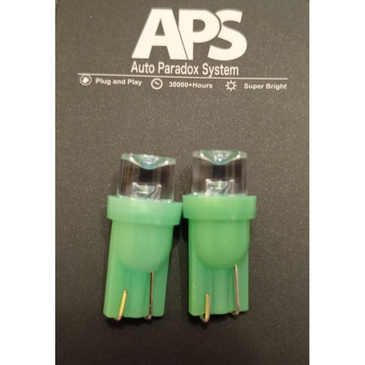 Set 2 becuri auto W5W/ T10- 1 Smd verde