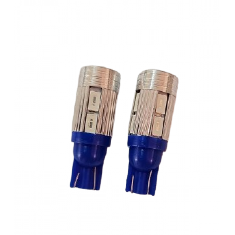 Set 2 becuri auto W5W/ T10-  10 Smd cu lupa