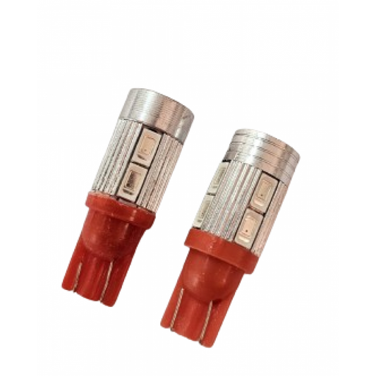 Set 2 becuri auto W5W/T10- 10 Smd cu lupa